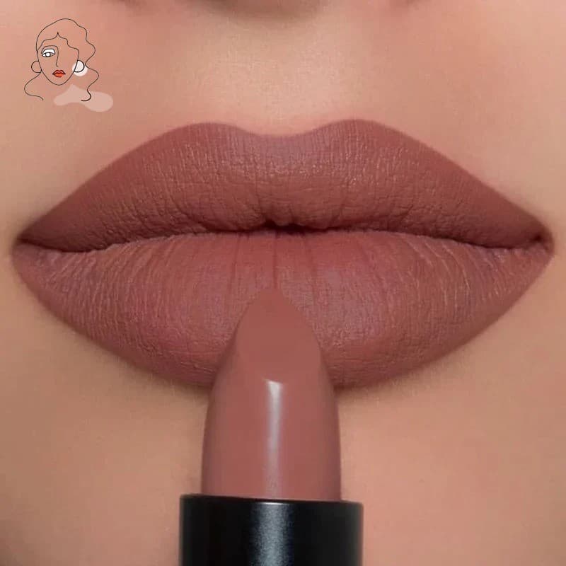 Batom Nu À Prova D'água 6 Cores De Veludo Mate Duradouro Antiaderente Brilho Labial