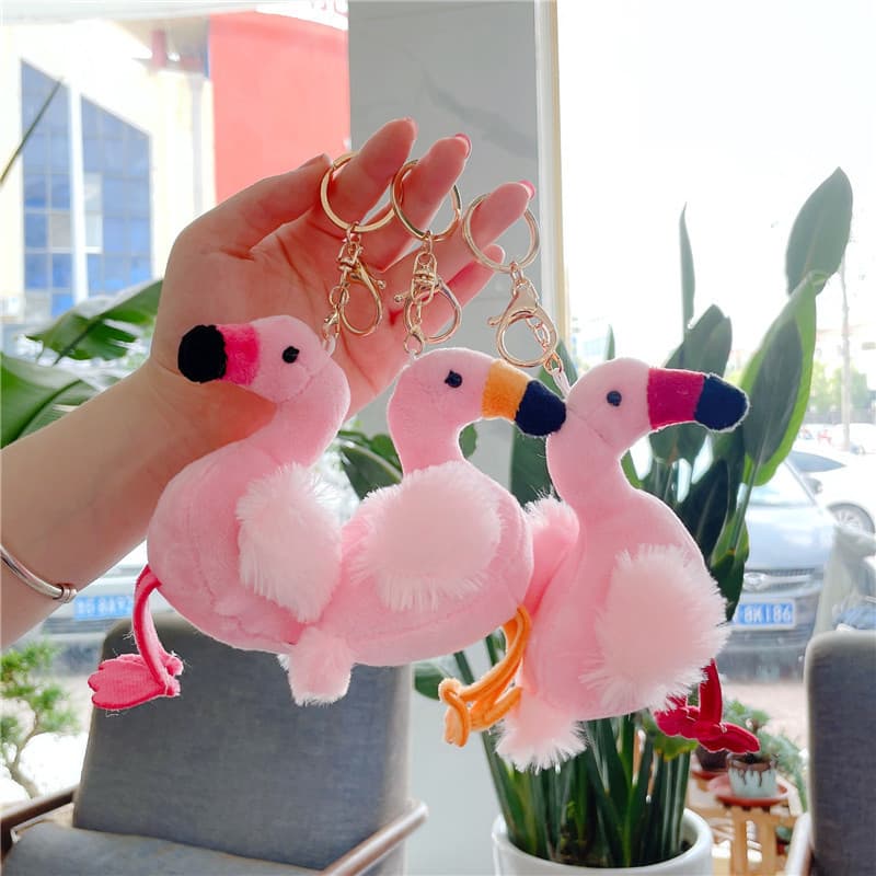 Boneca de Pelúcia Flamingo Pingente Pequeno Pingente Influenciador de Venda a Quente Boneca de Pelúcia Boneca de Pelúcia