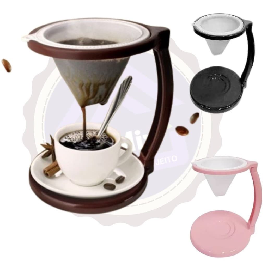 Mini Coador Conjunto Café Prático Suporte Desmontável Filtro