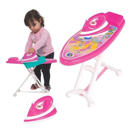 Tábua De Passar Roupa Infantil E Boneca Ferro  Faz De Conta