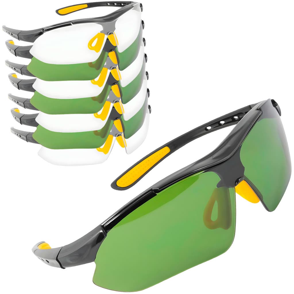 Kit 8 Óculos Proteção Segurança Epi Boxer Incolor E Verde Ca