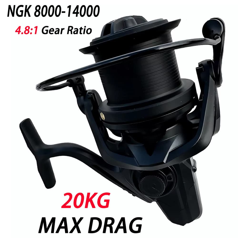 NGK 8000-14000 Série 17 + 1 Rolamento Ultraleve Roda Giratória De Fundição Longa Carretel De Liga De Alumínio 4.8 : 1 Pe