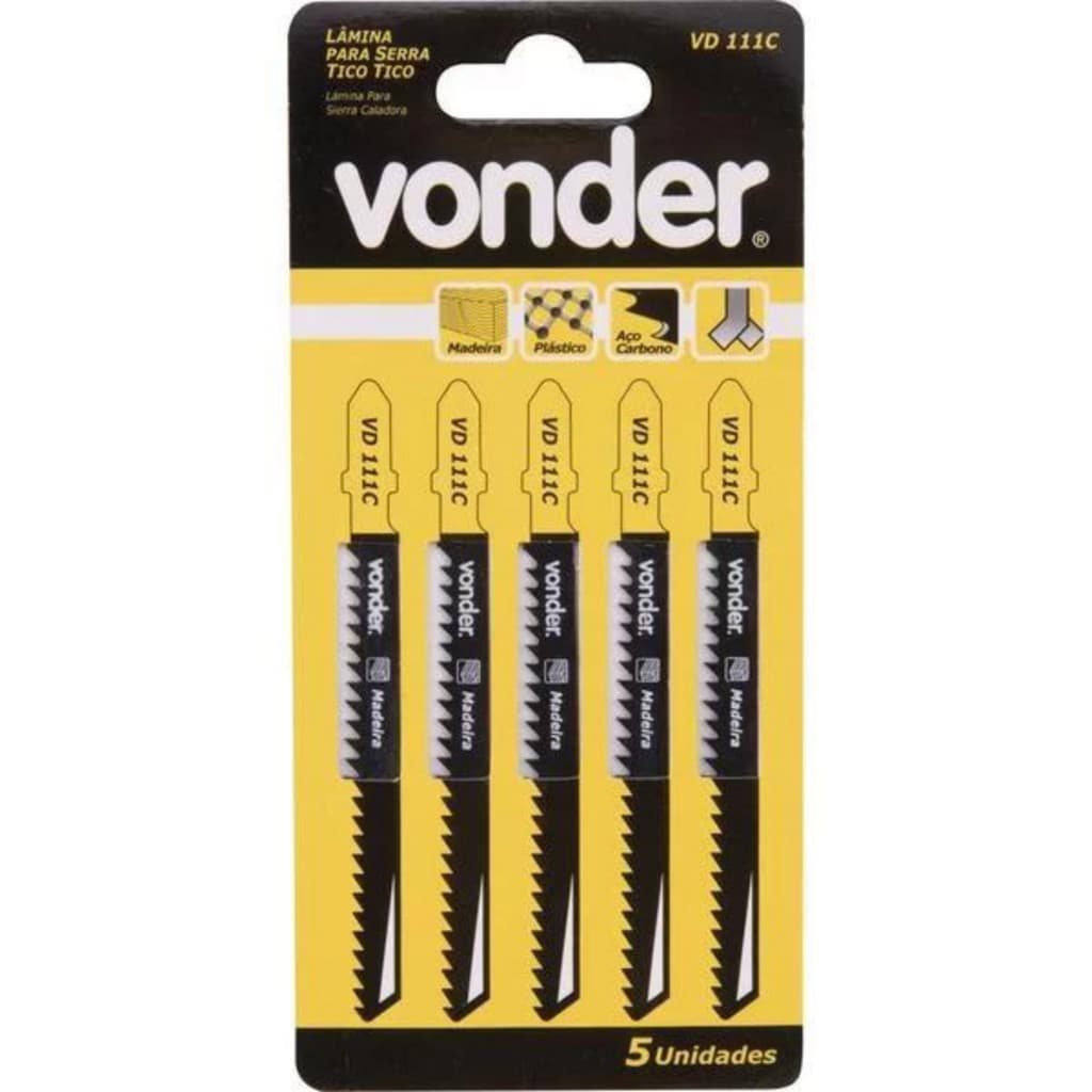 LAMINA SERRA TICO-TICO VD 111C CAIXA 5 PÇS VONDER