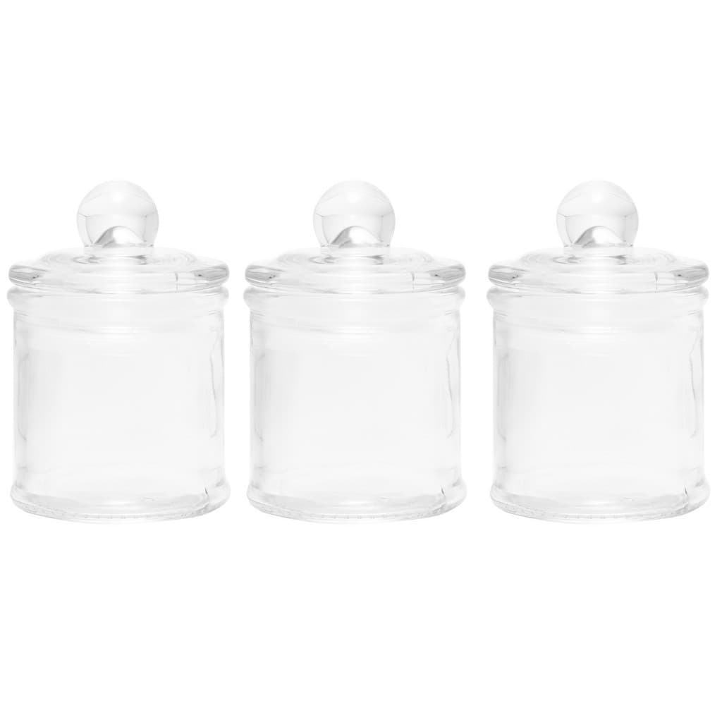 Jogo 3 Potes 100ml De Vidro Herméticos Redondo Arena Lyor