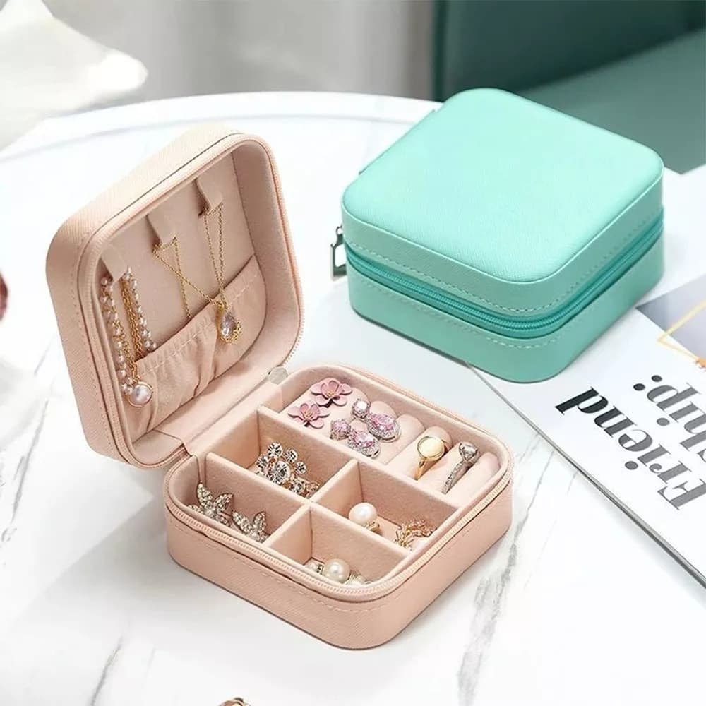Porta Joia De Bolsa Para Viagem Portátil/ caixa de armazenamento/bolsa/anel/colar