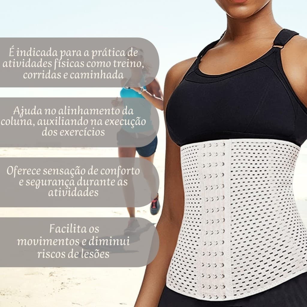 Cinta Modeladora Abdominal Feminina Afina Cintura Compressão