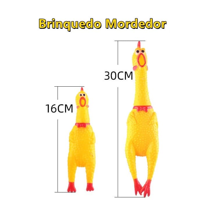 Galinha Frango Borracha Mordedor Cachorro Pet Faz Barulho / Brinquedos Cachorro