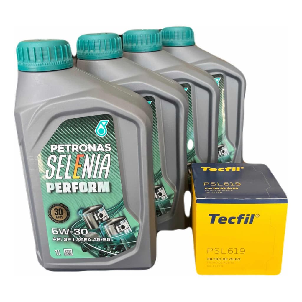 Kit 4 Litros Óleo Selenia 5w30 Sintético e Filtro Óleo Motor GM 1.8 8V