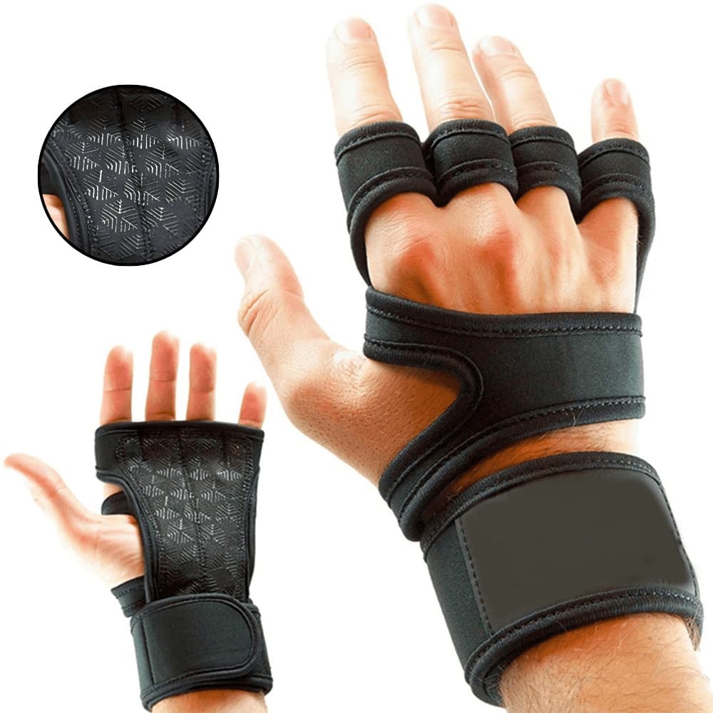 Luva De Academia Com Munhequeira Musculação Treino Esportiva Ciclismo Ginástica Crossfit Grip