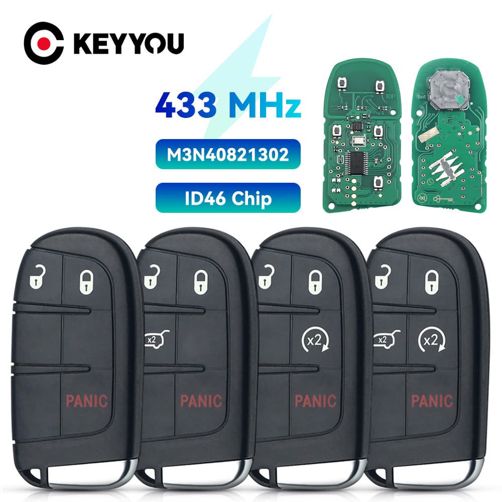 433mhz Controle Remoto Inteligente Chave De Carro M3N40821302 Para Jeep Grand Cherokee 2013-2018 Dodge Journey Challenge