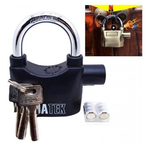Cadeado Antifurto com Alarme Sonoro 110dB – Bicicleta, Moto e Residência LK-BL16