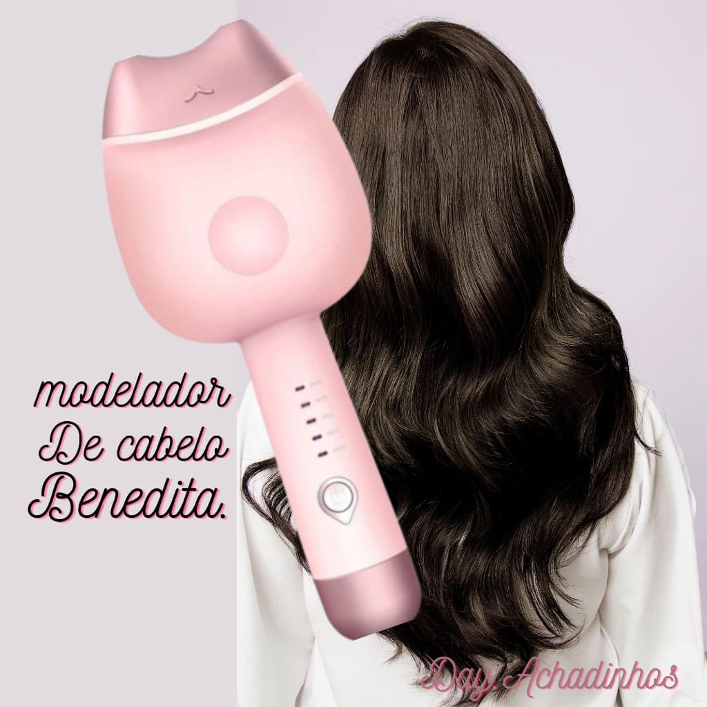 Modelador de cabelo elétrico profissional Benedita 32mm com Controle de temperatura ajustável Bivolt