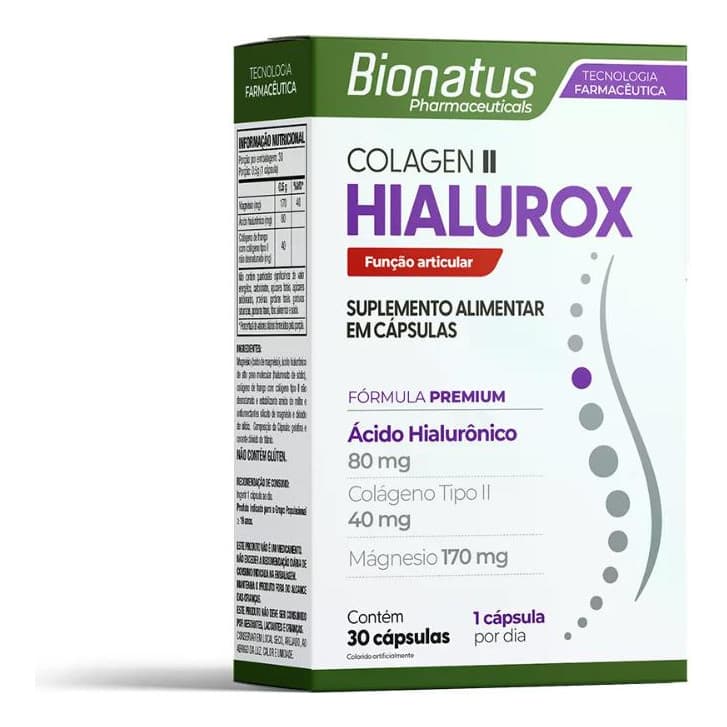 Colagen II Hialurox Com 30 Cápsulas - Bionatus