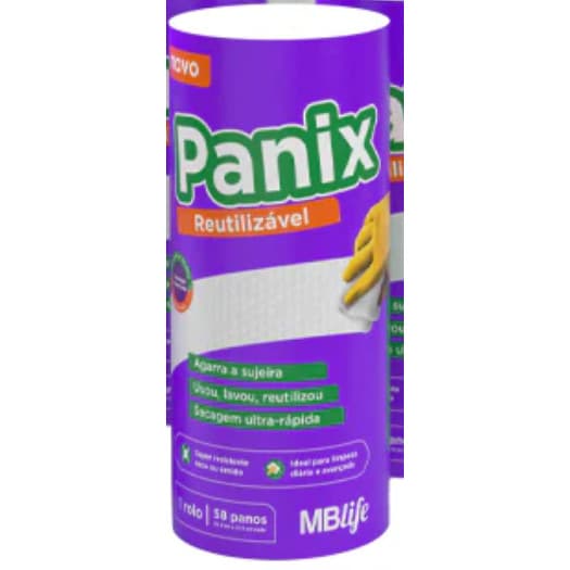 Kit Panos Brancos Reutilizável  Panix Multiuso (10 rolos c/ 58 panos cada)- Manicure, Limpeza Casa