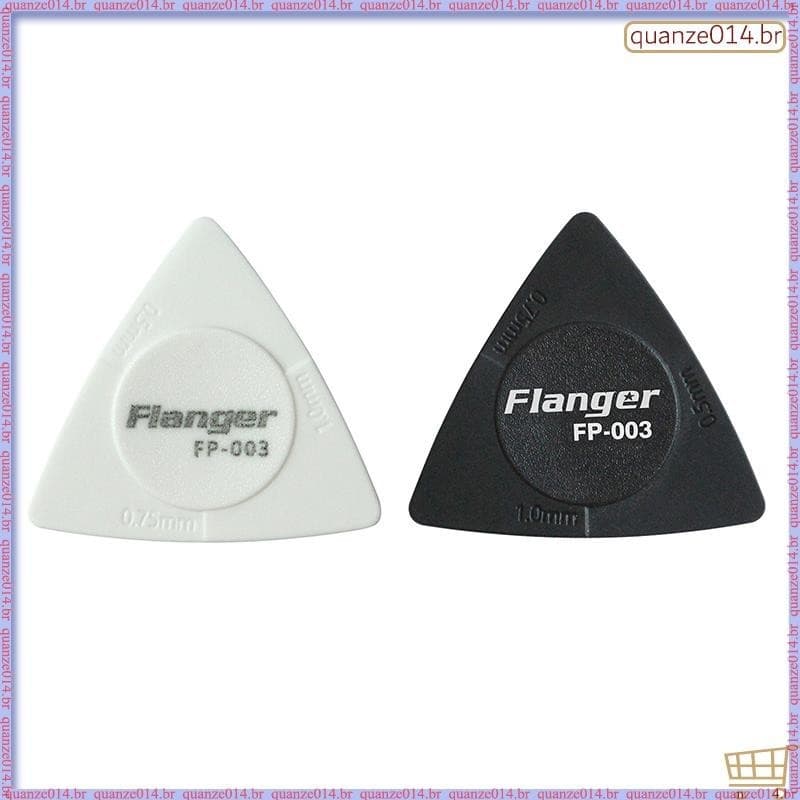 Palhetas Flanger 10pcs Triangulares-Guitarra 1,0 0,75 0,5 mm Espessura No PC + Material ABS Estilo Antiderrapante