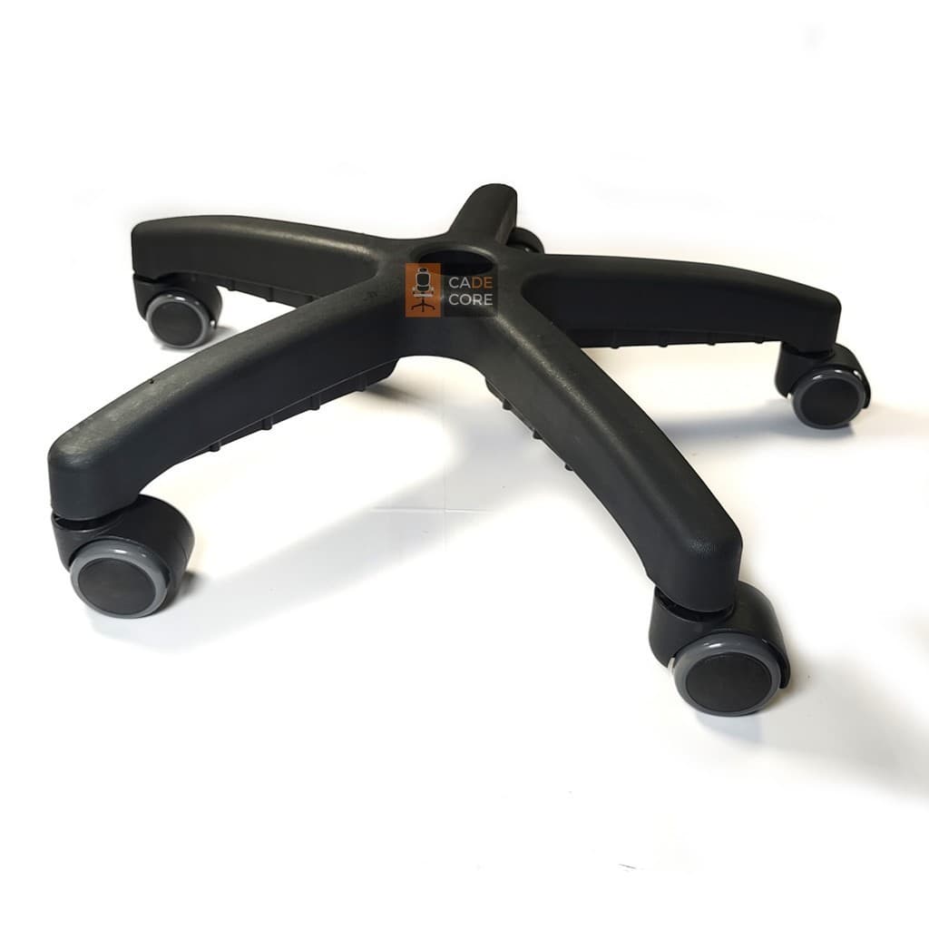 Estrela em Nylon Secretária Executiva Preta Rodizios Silicone Reforçada