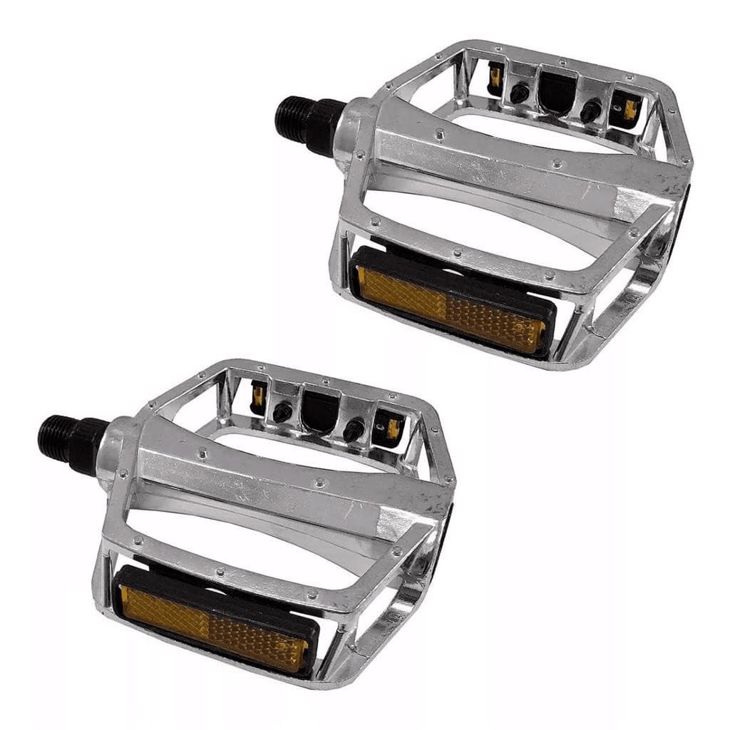 Pedal Plataforma Bike HP Preto ou Prata Alumínio 6061 9/16"