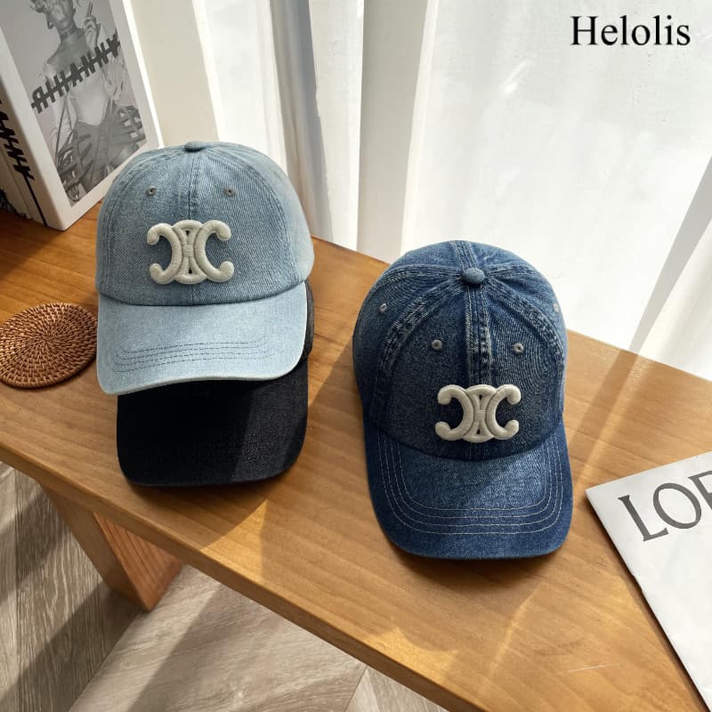Helolis Retro Washed Denim Baseball Chapéu Homens Mulheres Casais Sombrinha Protetor Solar Cap