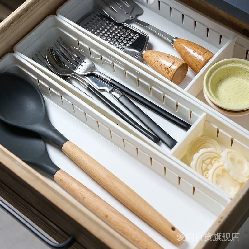 Caixa Organizadora de Utensílios de Cozinha Caixa Separadora de Armazenamento Multi-Grid Free Combinação de Utensílios de Mesa Caixa Organizadora de Roupas Interiores Diversos Caixa Organizadora de Louça de Mesa Inteira 9 /6