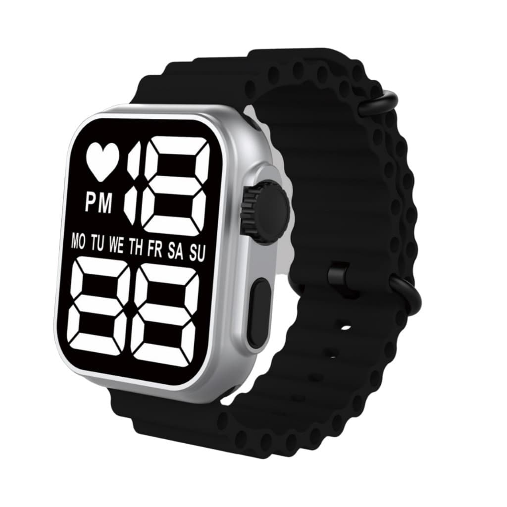 Relógio LED Digital de Pulso À Prova D'água Esportivo feminino Masculino Ultra9 Esporte Pulseira De Silicone novo 2024
