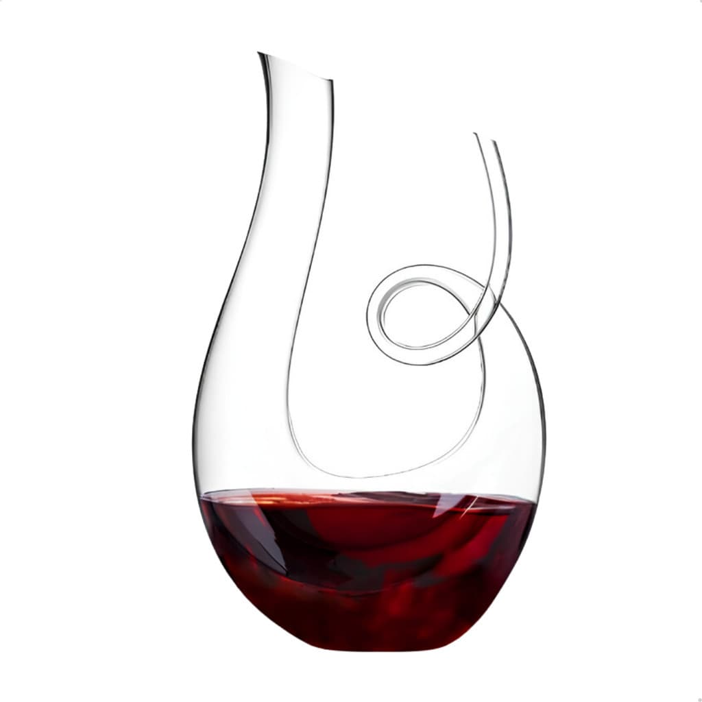 Decanter de Vinho 1,1l  em Cristal Hand Made Fracalanza 1,1l 36,5cm Areador de Vinho