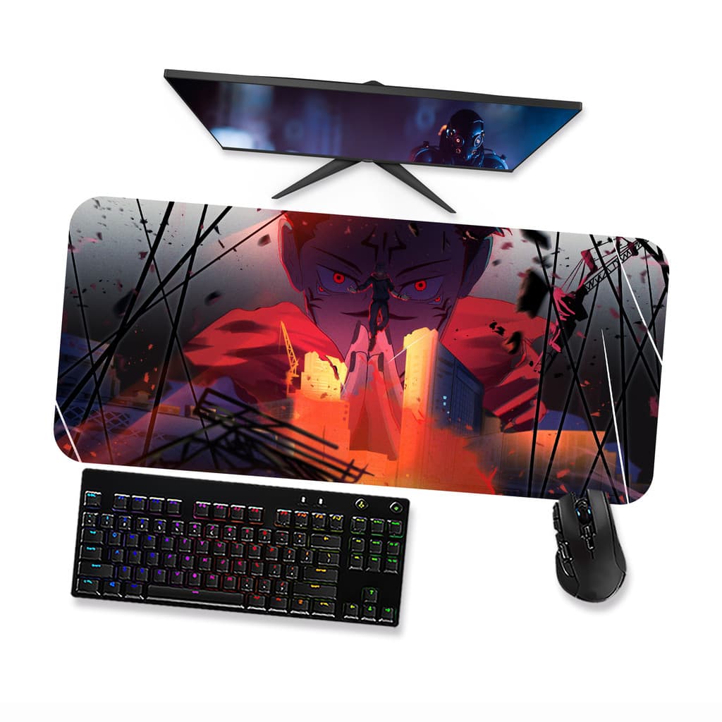 Mousepad Jujutsu Kaisen Anime Sukuna 10 Speed Costurado Mousepad Grande 90x40 70x30 80x40 60x40 45x40
