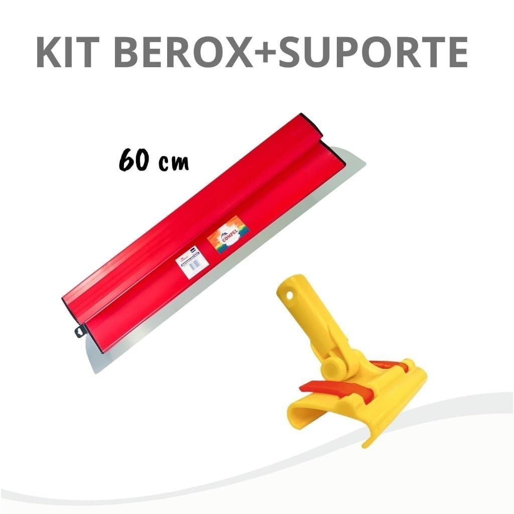 Kit Desempenadeira Berox 60cm + Suporte para Berox