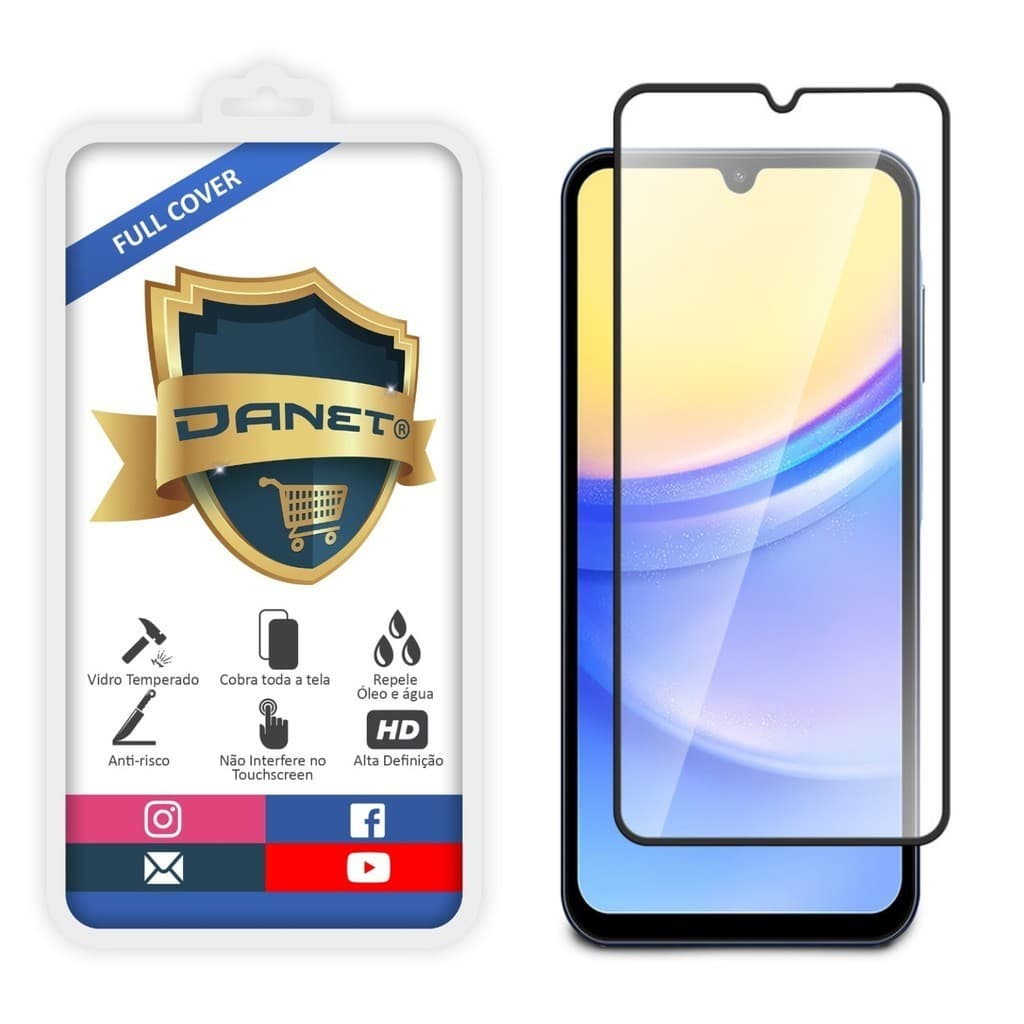 Película De Vidro Temperado 3d Para Galaxy A15 Full Cover