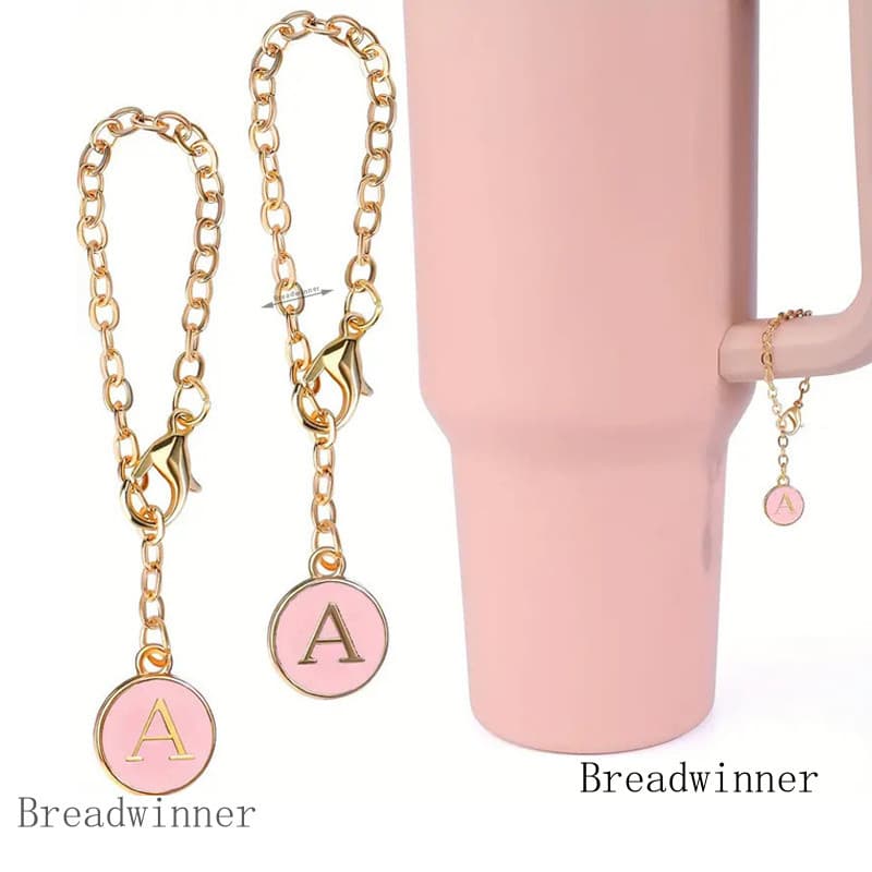 1 Pçs Moda Minimalista Design Criativo Rosa 26 Letras Mochila Copo De Água Acessórios DIY