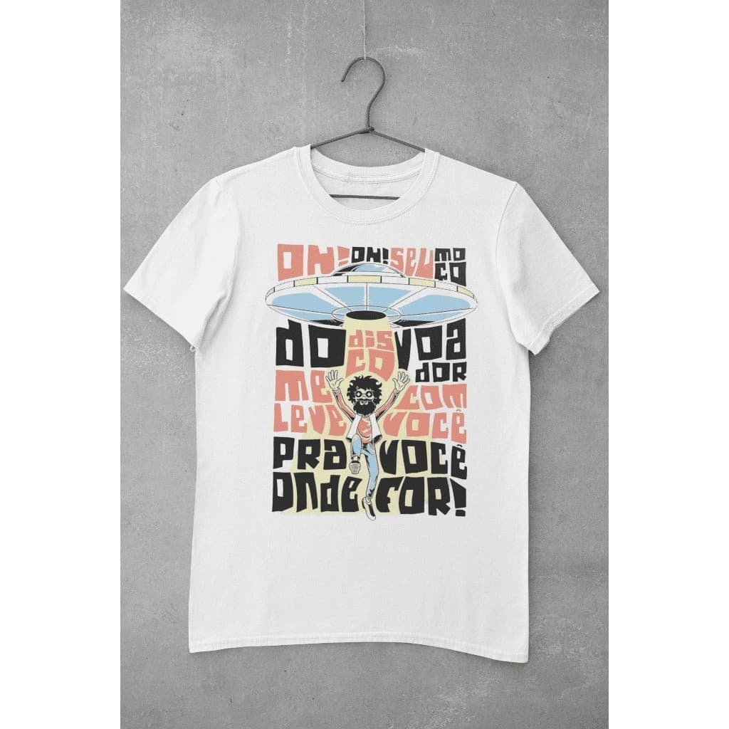 Camiseta Camisa Unissex Estampada Raul Seixas Disco Voador Estilo Rock Nacional - DNL Premium Top ref street