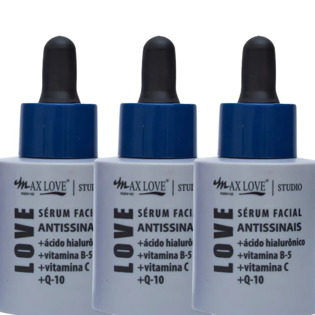 KIT 3 UNIDADES SERUM FACIAL MAX LOVE ANTISSINAIS