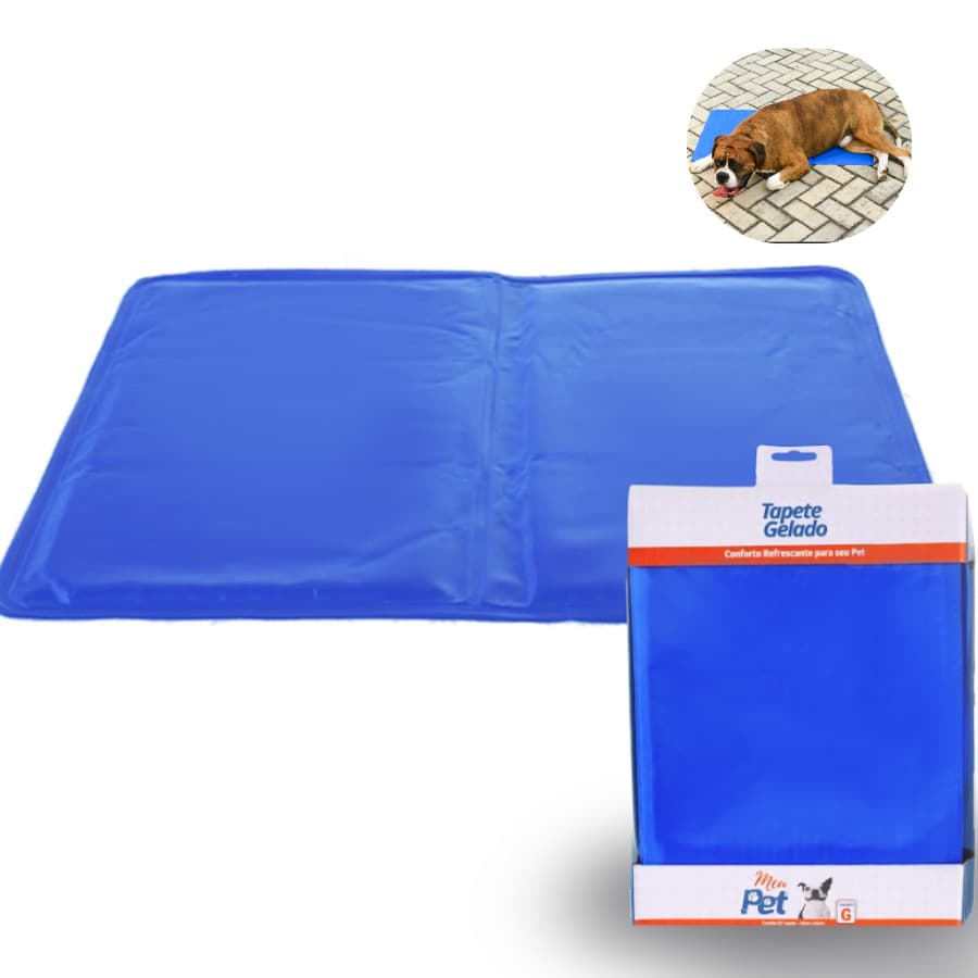 Tapete Gelado Cachorro Gato Tamanho GG 90cm x 50cm Meu Pet