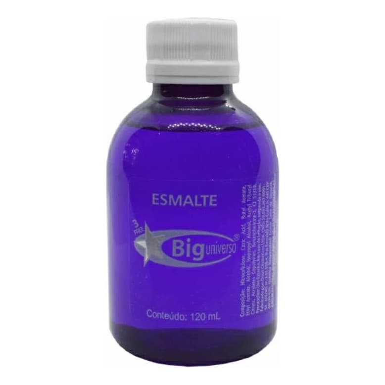 Esmalte Cobertura Brilhante Maos Big Universo 120 Ml Manicure Uso Profissional Saude Brilho as Unhas