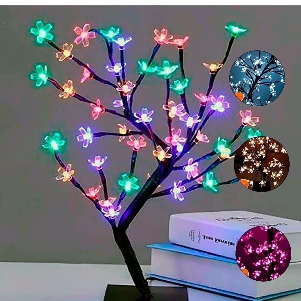 ASAYONG Árvore Cerejeira 48 Leds Fixo Bivolt 45 CM Várias Cores