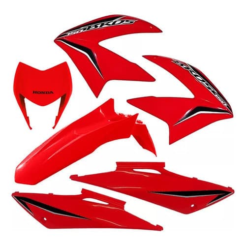 Conjunto Plástico Bros 150 Es Esd Ano 2013 2014 Vermelho Adesivos