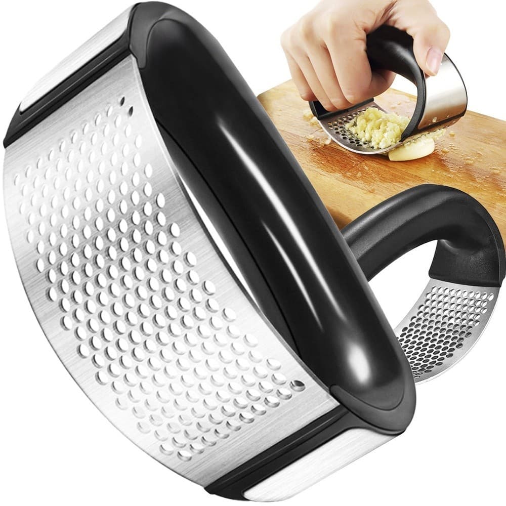 Espremedor de Alho Triturador Amassador de Alho Aço Manual Com Pressão Garlic