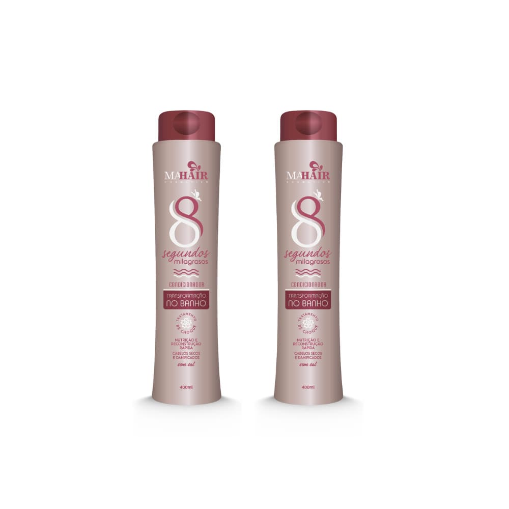 Kit 2 Condicionador 400ml 8 Segundos Milagrosos Ação Rápida