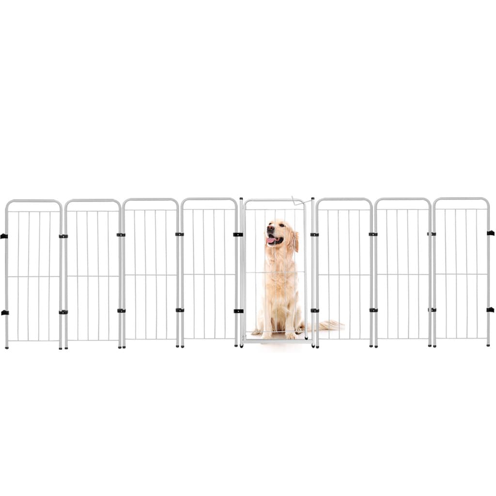 Cercado Cachorro Caes Grande Portao + 7 Modulos 306x98cm Pet