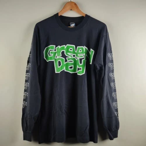 Green Days punk Green Day Band High Street Style punk Camiseta de manga comprida
