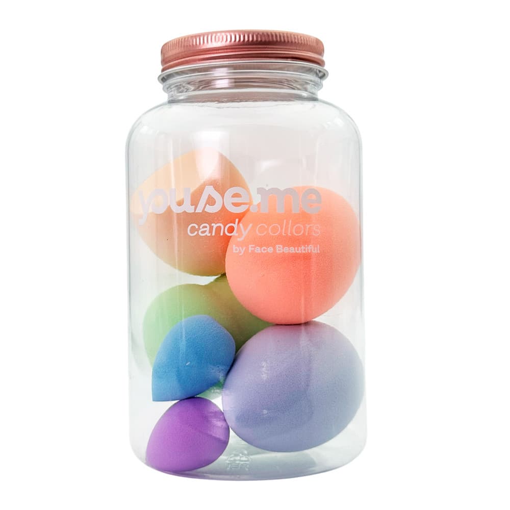 Kit 6 Esponjas Variadas Para Base Candy Collors Youse.me Face Beautiful