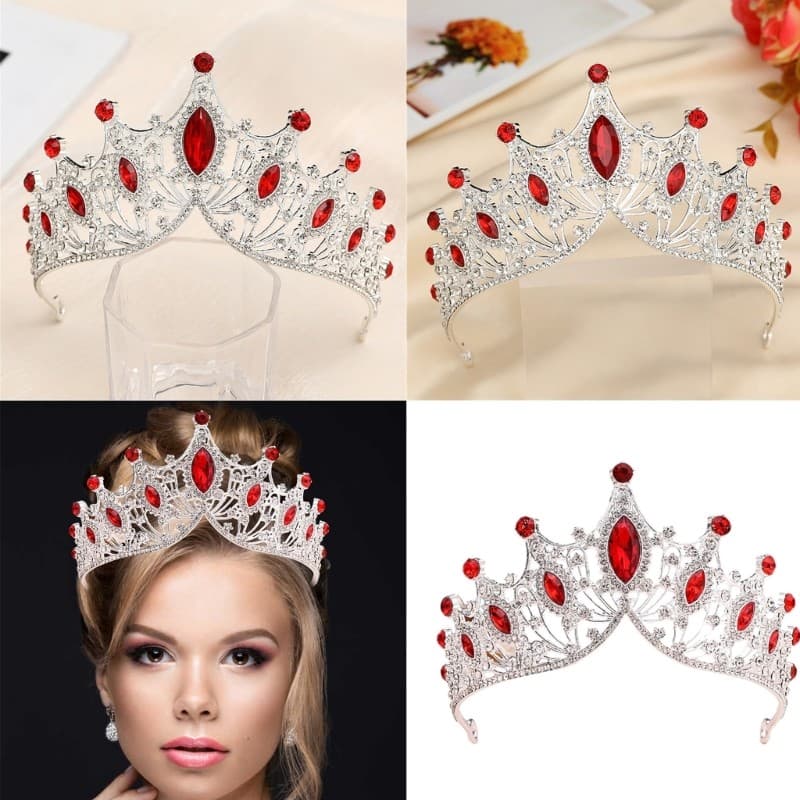 YOIOI Tiaras Multiuso Para Cerimônia Adulta Com Materiais De Liga Resistente E Enfeites De Cristais Elegantes Diariament