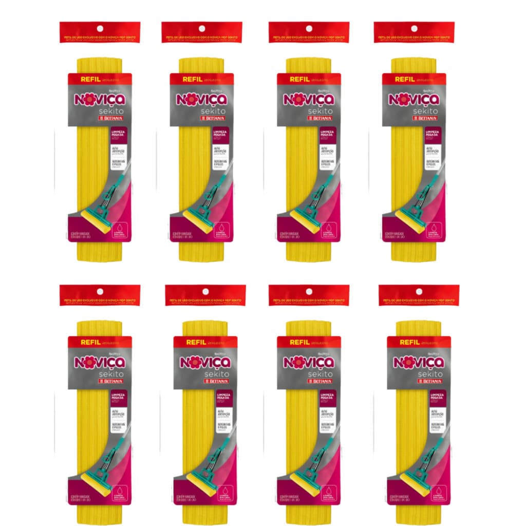 Kit 8 Refil Mop Sekito Noviça Bettanin Original