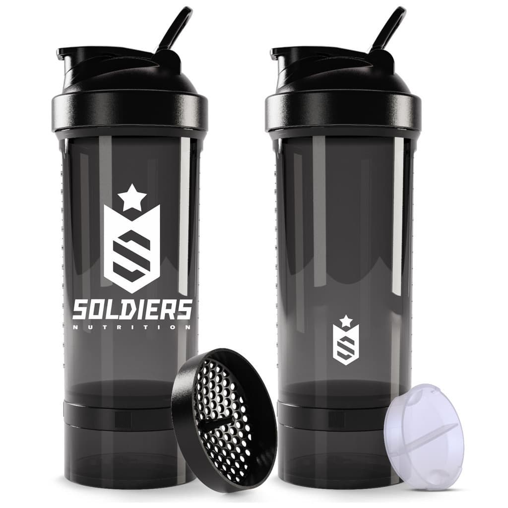 Coqueteleira Pro 700ml Soldiers Nutrition Acessório Academia Hidratação Esportiva