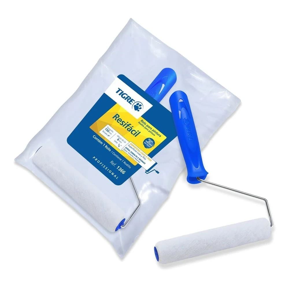 Rolo de Pintura Tintas Epóxi, Resina e Esmalte 15cm Tigre 1366