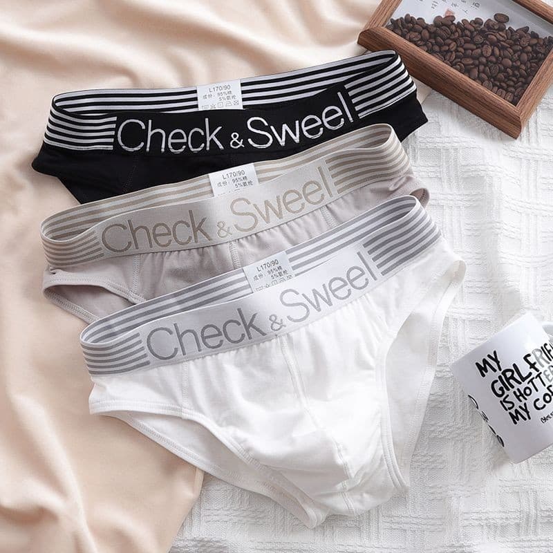 LEHAPPY Cuecas Masculinas Básicas De Cor Sólida , Boxer Respiráveis De Algodão De Moda Simples