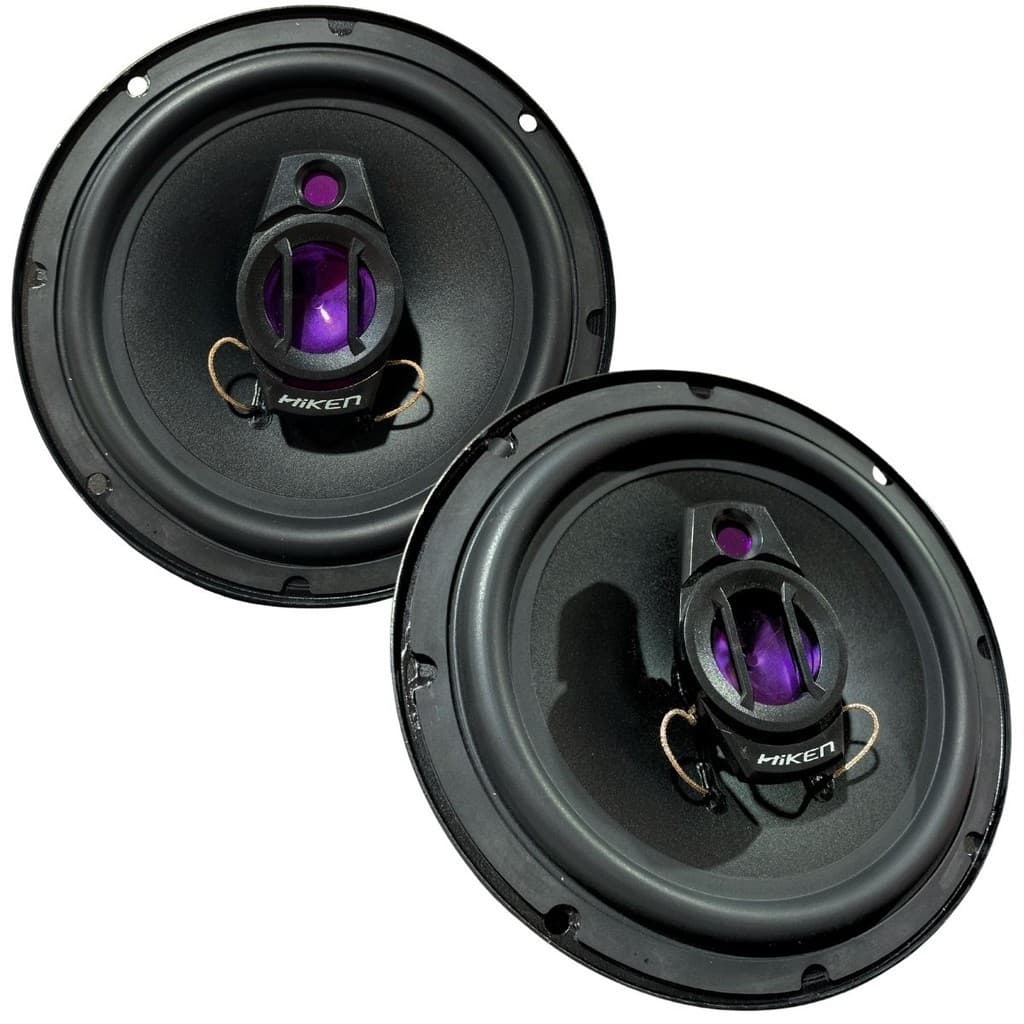 KIT ALTO FALANTE TRIAXIAL 6 POLEGADAS PORTA DE CARRO 150W 4R PRETO AUTOMOTIVO HIKEN