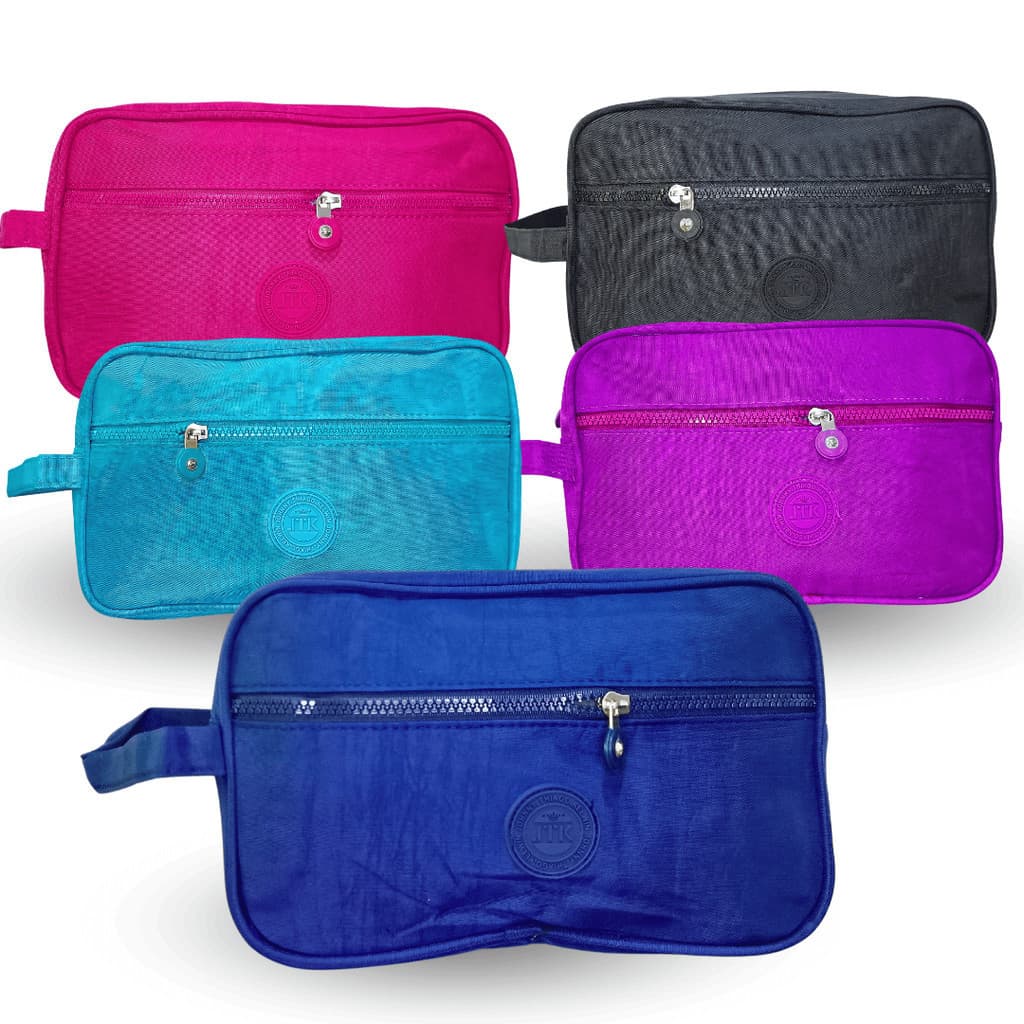 Necessaire Organizador Multiuso C/2 Divisórias para Viagem Bolsa Organizadora de Mão para Maquiagem