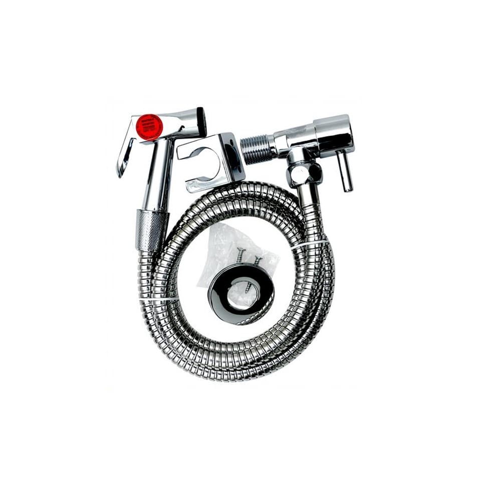 Kit 2 Duchas higiênicas metal cromada banheiro 1/4 de volta Civitt