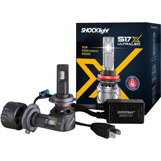 Lâmpada ultra led nano shocklight s17x h7 5500lm com canbus