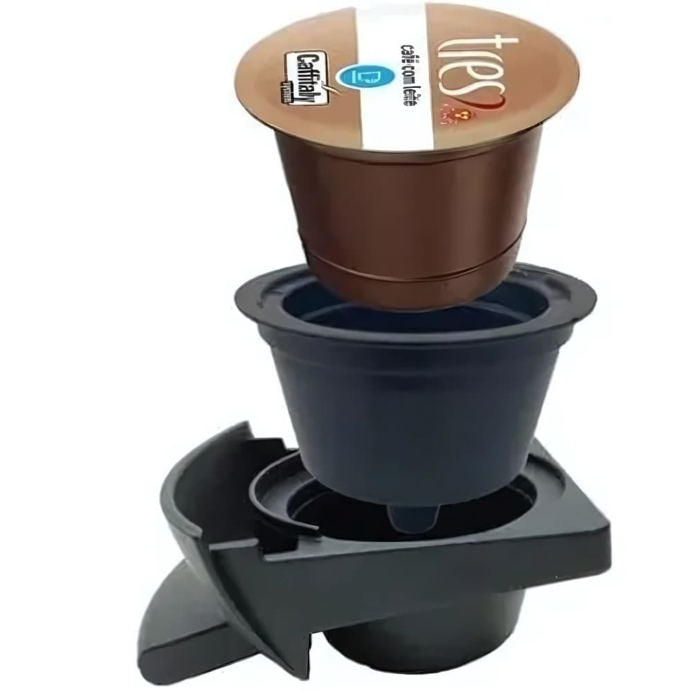 Adaptador Capsula Reutilizável Universal Tres corações para Cafeteira Dolce Gusto